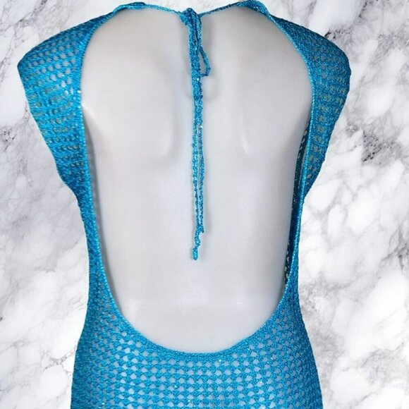 H:ours Hyde Sequin Knit Mini Dress - Blue - Picture 11 of 12